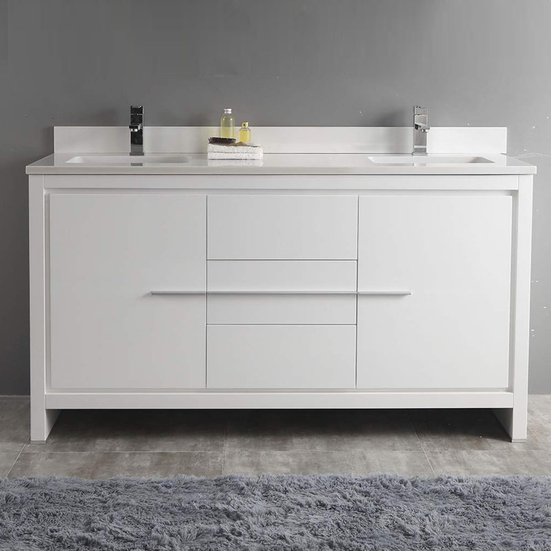 BNK Bathroom & Kitchen Inc 72" Double Bathroom Vanity Base Only in